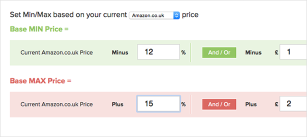 Set Min and Max Prices