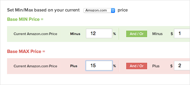 Set Min and Max Prices