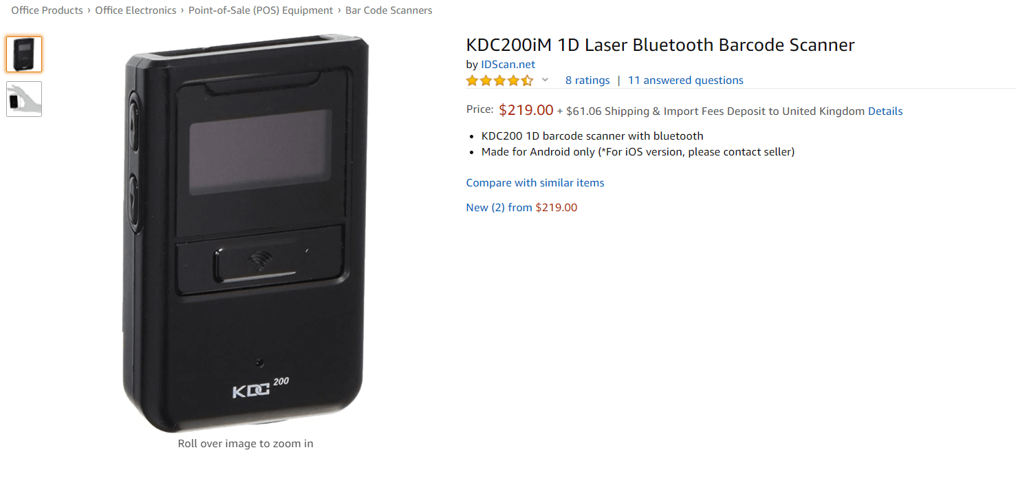 Bluetooth scanner