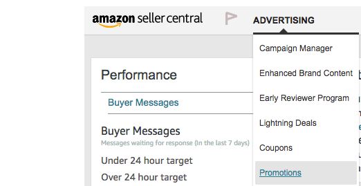 Amazon Seller Central dashboard