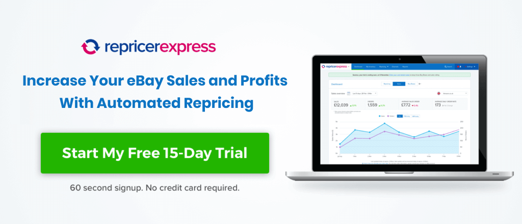eBay repricing free trial