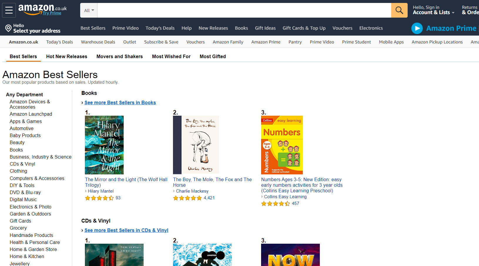 Amazon bestsellers